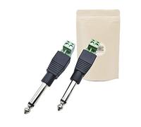 X2 BORNIER BIVER BIG JACK 6.35mm Audio Enchufe Masculino Tornillo Femenino Conector Domino Femenino - Marca Francesa Adaptativa