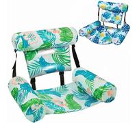 X2 Hamaca Piscina Flotante o Colchoneta Rejilla Piscina. Tamaño para Adultos, Hamaca Hinchable Piscina. Colchoneta Piscina Red para Relax (X2 Hamacas Flores Tropicales)