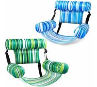 X2 Hamaca Piscina Flotante o Colchoneta Rejilla Piscina. Tamaño para Adultos, Hamaca Hinchable Piscina. Colchoneta Piscina Red para Relax, Natación, Diversión Y Descanso