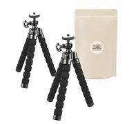 X2 Mini Tabla Flexible Tripode Tamaño Universal pequeño para cámara compacta compacta Todas Las Marcas Canon Nikon Sony Fuji Pentax Panasonic Negro - Adaptout Marca Francesa