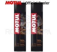 X2 MOTUL A2 Aceite Lubricante Spray Filtro 1 Esponja Moto Enduro Cross 400 ML