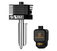 X2D/P2S Alta Velocidad Integrado Quick Swap Hotend, Boquilla Acero Endurecido de 0.2mm Recambio para Hot End Extrusora Alta Temperatura con Cubierta Silicona Compatible with Bambu Lab P2S Impresora 3D