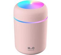 x2DfY7p Domésticos Mini humidificador portátil USB pequeño neblina Fresco humidificador Personal con luz de Noche LED for el Dormitorio de Viaje Oficina de Viaje de Escritorio Negro(Pink)