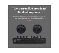 X3 Mezclador de Voz en Vivo Consola de Interfaz de Audio Micrófono en Vivo Tarjeta de Sonido para Grabación Streaming Smartphone Negro