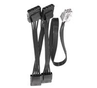 (X4 straight head)6Pin to 4Pin Molex 4Pin D Type X3 X4 GPU PCIe Power Cable For LEADEX G650 Power Supplyy Multicolor
