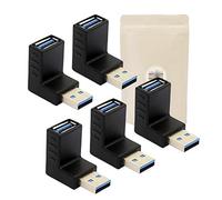 X5 Adaptador Ángulo Masculino Femenino USB 3.0 3 Ángulo Recto 90 ° Codo Tipo Arriba - Marca Francesa Adaptable
