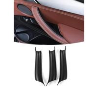 X5 F15/X6 F16 manija de la puerta, 3-Pieza Negro manija de la puerta Snap para BMW X5 F15 X6, Izquierda y Derecha Interior manija Snap 3-Pieza Set (Negro)