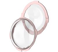 X5 Guardia de Lente,Tapa Protectora de Lente para Insta360 X5,Protectores de Lente de Cristal Templado óptico/Espejo Protector de Material de PC (Cristal Rosa)
