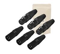 X6 3 enchufes XLR 3 pines hembra + 3 conectores XLR 3 pines macho a soldador conector de soldadura de audio y mezcla, amplificador de micrófono para auriculares estéreo - Adaptout marca francesa