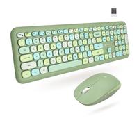 X9 Performance Combo Colorido de Teclado y Mouse - Conectividad inalámbrica de 2.4 G - Transforma tu Espacio con un Bonito Juego de Teclado y Mouse inalámbrico (110 Teclas y 18 accesos directos) -