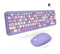 X9 Performance Combo colorido de teclado y mouse - Conectividad inalámbrica de 2.4 G - Transforma tu espacio con un bonito juego de teclado y mouse inalámbrico (110 teclas/18 accesos directos) - para