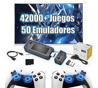 X9 Pro Consola de Juegos Retro Game Stick 4K,42000+ Juegos 50 Emuladore,Sistema Emuelec 4.3,Buscar Juego,Consola de Juegos portátil para TV con Mando inalámbrico,Plug & Play Mini Consola Stick (128G)