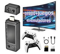 X9 Pro Consola de Juegos Retro,más de 37800 Juegos clásicos,más de 45 emuladores,Mando de Juegos 4K HD con Dos mandos inalámbricos de 2,4 G, Emuelec 4.3,Consola de Juegos Retro Plug and Play (64 G)
