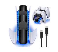 (x96) Cargador rápido para control de nave espacial PS5 Base de carga inalámbrica USB dual para Sony