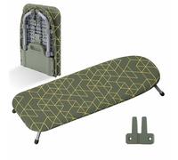 XABITAT Tabla de Planchar de Mesa con Soporte de Pared, Pliegue en D, portátil Que Ahorra Espacio, Mini Tabla de Planchar Plegable, Color Verde