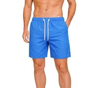 Xact - Bañador Hombre Secado Rápido con Forro Interior - Estilo Hawaiiano o Liso, Cintura con Cordón, Pantalones Cortos de Playa para Nadar, Surf o Vacaciones