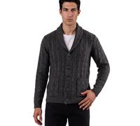 Xact Cárdigan con Cuello de Chal para Hombre, Carbón Marl, L