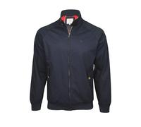 Xact Chaqueta bomber Harrington de algodón suave para hombre, estilo retro clásico, forro de cuadros escoceses, ajuste regular, ligero para primavera, otoño y otoño, azul marino, M