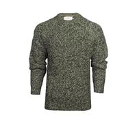 Xact Jersey de punto grueso de pescador para hombre, cuello redondo de calibre 5 con mangas raglán, caqui, XXL