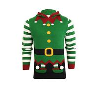 Xact Jersey navideño de novedad con capucha para hombre, M