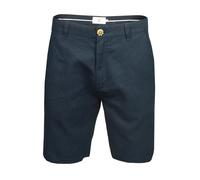 Xact Pantalones cortos chinos de lino para hombre, ajuste regular, ligeros, para verano, golf, vacaciones, algodón, informales, transpirables, con cremallera frontal plana, bolsillos frontales, Sky
