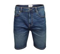 Xact Pantalones Cortos Denim Hombre - Stretch 10 oz, Corte Regular, 5 Bolsillos, Cierre de Cremallera - Look Casual - Lavado índigo - 32
