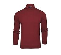 Xact Suéter de cuello alto con cuello de tortuga de algodón puro para hombre - Suéter de punto de cuello alto premium, suéter de invierno suave y transpirable, suéter de punto cálido y ligero, aspecto
