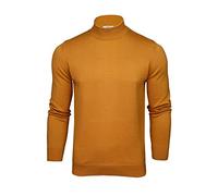 Xact Suéter de Cuello Mock para Hombre de Algodón Puro - Suéter de Cuello Alto de Punto Premium, Suéter de Invierno Suave y Transpirable, Cárdigan de Punto Ligero y Cálido, Aspecto Elegante y Ajustado