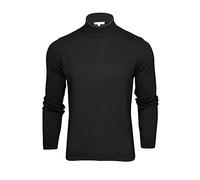 Xact Suéter de cuello mock para hombre de algodón puro - Suéter de cuello alto de punto premium, suéter de invierno suave y transpirable, jersey de punto ligero y cálido, aspecto elegante y ajustado