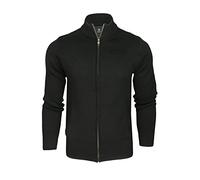 Xact Suéter de punto Tru con cremallera para hombre, Negro, XL