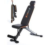Xadmax Banco Musculación, Banco de Pesas - Muy Robusto y Resistente, Soporta 360 Kgs, Ideal para Ejercicios de Gimnasio en Casa, Fácilmente Plegable, Gym en Casa, Press Banca, Maquina Gimnasio