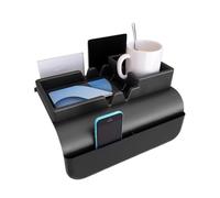 xadsiklan Bandeja de sofá con portavasos, organizador de silicona antideslizante con bolsillo lateral, bandeja para sofá, cama, TV, sofá, escritorio, coche, viajes, laptop, silla, teléfono
