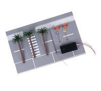 XAGMODSHN 1:64 Set Carretera Escala Y Accesorio Paisajes con Coconuts Tree City Road Scene Sign para Entusiastas Los Modelos