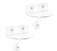 XAGMODSHN 2 estantes acrílicos para ventana para plantas de interior, soporte con ventosa para suculentas, macetas, extensor de alféizar de ventana