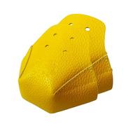 XAGMODSHN 2 protectores de dedos ajustables para patines con 4 agujeros de cuero para patinaje al aire libre, protectores de rodillos, Amarillo, Talla única