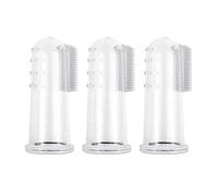 XAGMODSHN 3 cepillos de dientes de dedo para mascotas para hábitos, herramienta de cuidado de dientes, grado alimenticio, alivia las molestias de la dentición