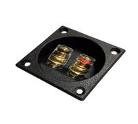 XAGMODSHN Abrazadera de caja de altavoces de 2 vías, estéreo de coche para el hogar, poste de encuadernación, conectores cuadrados de resorte, altavoces caja de conexiones, panel trasero