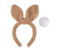 XAGMODSHN Adorkable diadema de conejos de dibujos animados para el pelo, llamativo tocado para Halloween, cosplay, juego de rol, adorables accesorios de fiesta