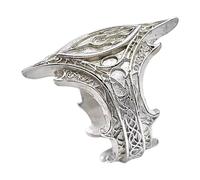XAGMODSHN Anillos ajustables góticos misteriosos, diseño abierto, joyería de aleación de metal, estilos vanguardistas, anillos de banda abierta inspirados en el gótico, Medio, como se describe, como