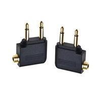 XAGMODSHN Auriculares de avión de 3,5 mm de bronce chapado en oro denso para conexión segura en teléfonos inteligentes, portátiles y dispositivos de viaje, auriculares de aeronáutica chapados en oro