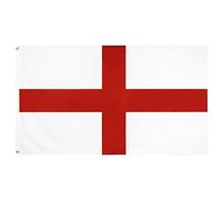 XAGMODSHN Bandera de Inglaterra de 3 x 5 pies, color brillante y a prueba de decoloración, doble costura, bandera de George-Cross de poliéster con ojales de latón, bandera del Reino Unido