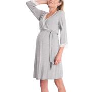 XAGMODSHN Bata de maternidad de algodón transpirable, ropa de embarazo, camisón de lactancia, ropa de dormir para mujeres embarazadas, ropa de dormir de algodón, bata de maternidad, camisón de