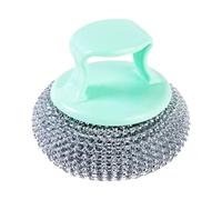 XAGMODSHN Bola de limpieza desmontable para ollas y sartenes con mango ergonómico, cepillo de limpieza eficiente para eliminar las manchas, herramienta de cocina, cabezal de limpieza de acero