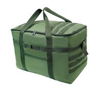 XAGMODSHN Bolsa de almacenamiento para utensilios de cocina para camping, parrillas, pícnics y utensilios de cocina, organizador de cocina, ollas de estufa, bolsa de transporte portátil, 53 l, verde