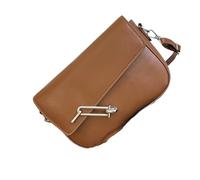 XAGMODSHN Bolsa de hombro flexible y modificable, impermeable, de poliuretano, compartimento espacioso, plan delgado para el trabajo, viajes, bolsa de hombro simple para mujer, Brown