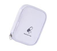 XAGMODSHN Bolsa de primeros auxilios de viaje, almacenamiento vacía de medicamentos con múltiples compartimentos, bolsas pequeñas con cremallera, White, Mass Beauty