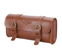 XAGMODSHN Bolsa para sillín de motocicleta, de piel sintética, rollo de herramientas lateral, para equipaje, con 2 correas de montaje, manillar de bicicleta, impermeable, cola de bicicleta delantera