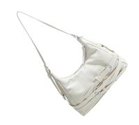 XAGMODSHN Bolso cruzado de piel sintética para mujer, diseño de media luna, otoño, invierno, para ir de compras, citas, para mujer, a la moda, para ir de compras, otoño e invierno, White, One Size