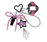 XAGMODSHN Bonito llavero de metal acrílico flocado para bolsos, mochilas, accesorios de teléfono, regalo único, llavero de corazón dulce y vanguardista, b