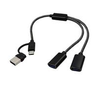 XAGMODSHN Cable Divisor Y USB Cable De Carga De Sincronización De Datos De 480Mbps para PC Adaptadores De Música para Cable para Ratón Teclados Unidad